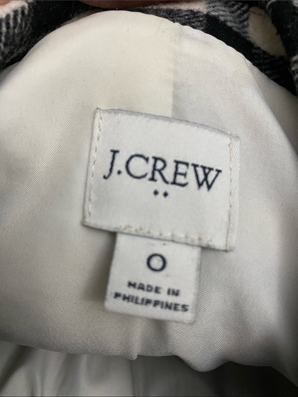 J. Crew Wool Black and White Checked Single-Button Blazer - Picture 2 of 16